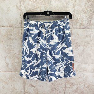 Big Kids Board Shorts Drawstring Elastic Gap Kids Lined Shark Swim Trunks Sz XL